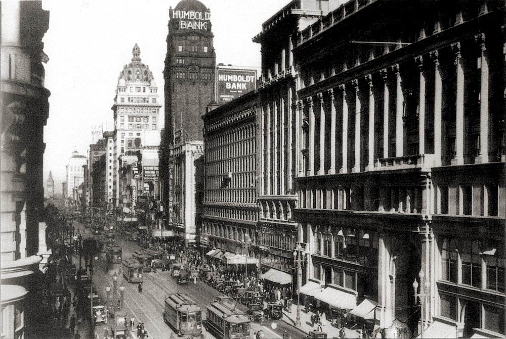 the SF Call building, and the Humboldt building in 1925 the SF Call building, and the Humboldt building in 1925