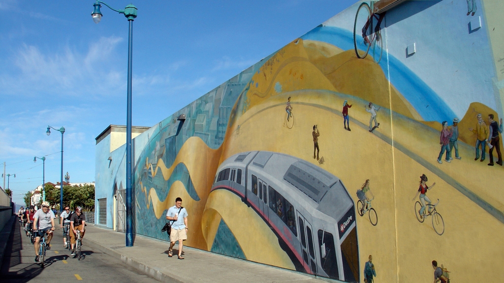 Duboce Bikeway Mural by Mona Caron