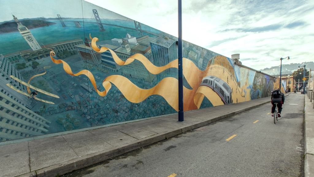 Duboce Bikeway Mural by Mona Caron